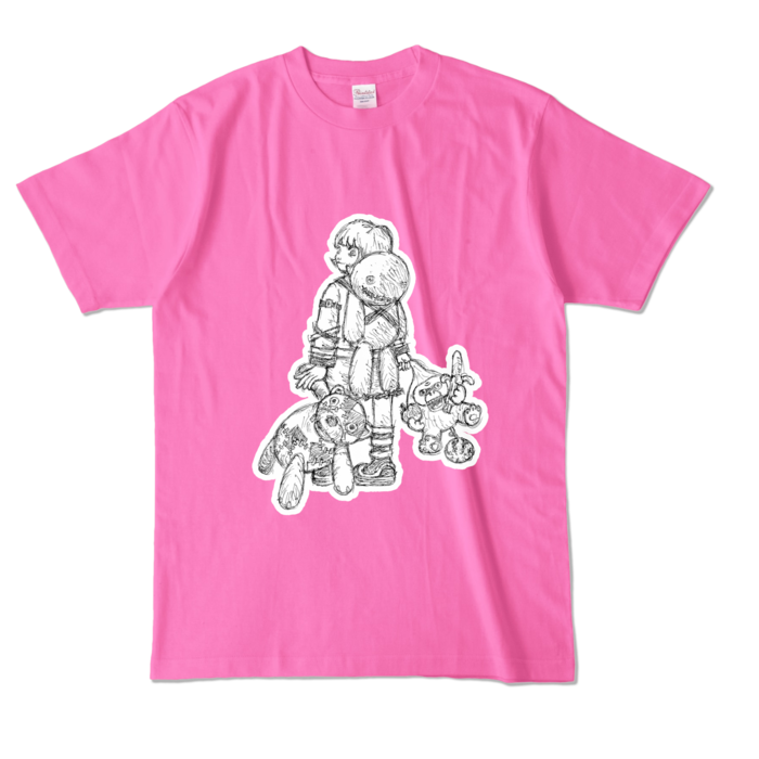 カラーTシャツ - L - ピンク (濃色)