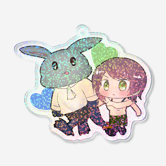 ホログラムアクリルキーホルダー - 70 × 70mm