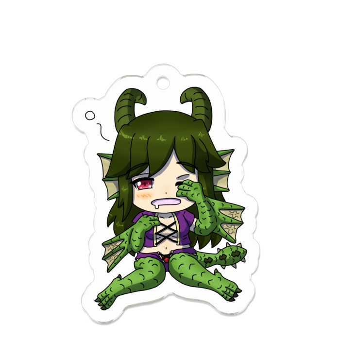 アクリルキーホルダー 線画縁取り- 50 x 50 (mm)