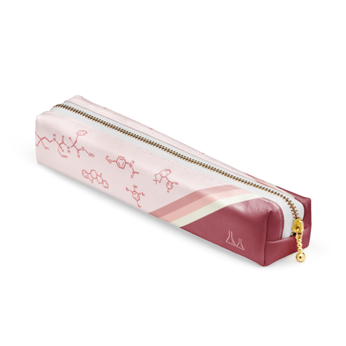 構造式ペンケース　ピンク