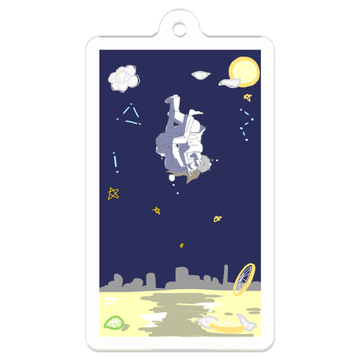 レモン水、夜景 - 50 x 50 (mm)(1)