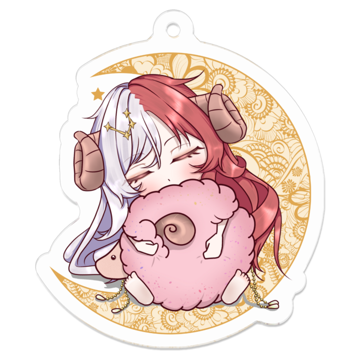 アクリルキーホルダー - 50 x 50 (mm)(月)