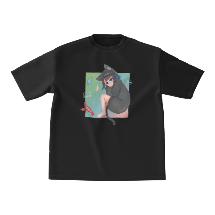 ビッグシルエットTシャツ - M - BLACK