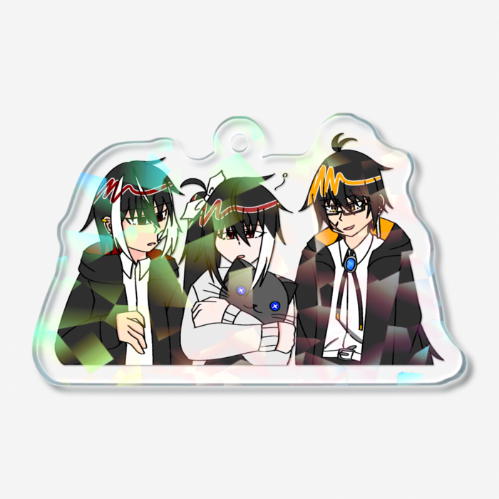 ホログラムアクリルキーホルダー - 50 × 50mm