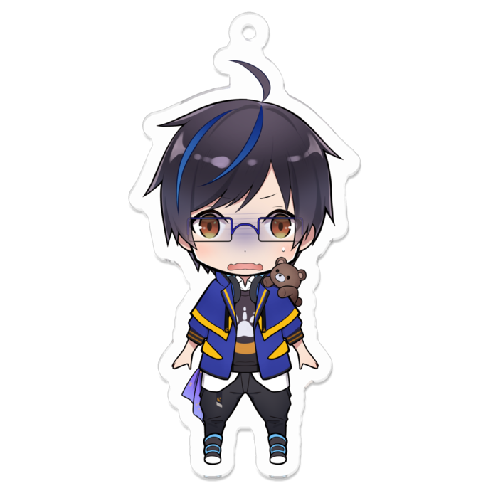 月ノ輪熊真（SD）アクリルキーホルダー 表情D- 70 x 70 (mm)