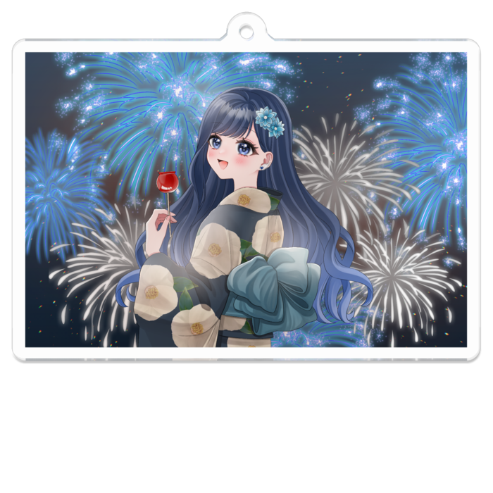 アクリルキーホルダー（コーティング） - 70 x 70 (mm)