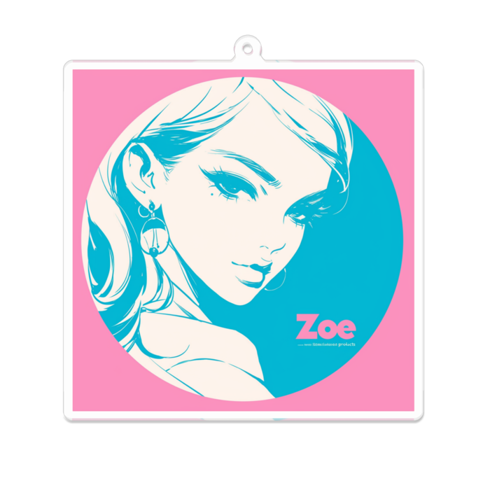 アクリルキーホルダー - 100 x 100 (mm)