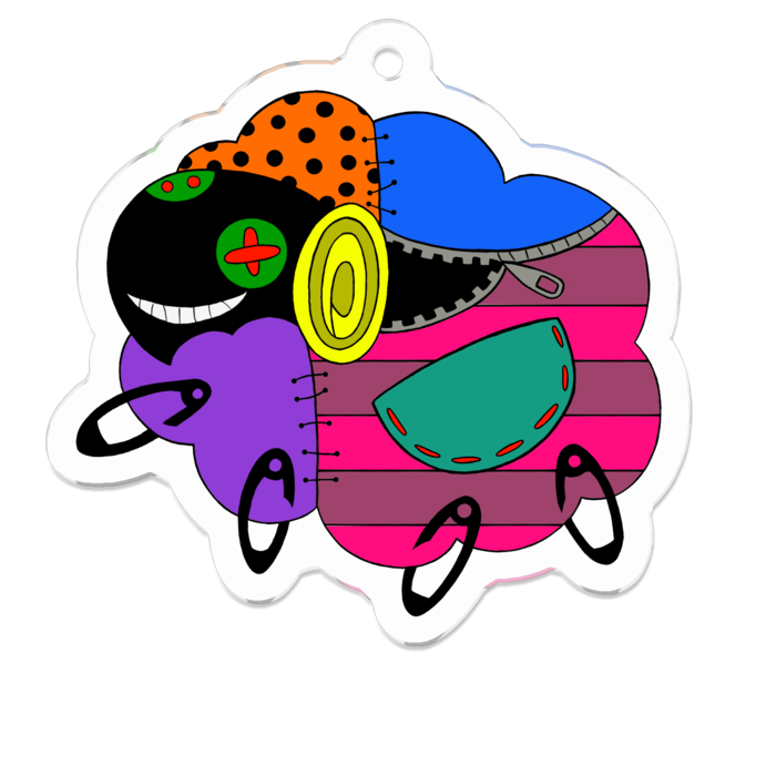 アクリルキーホルダー - 50 x 50 (mm)