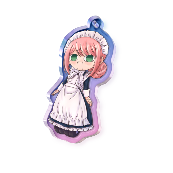 オーロラアクリルキーホルダー - 50 × 50mm