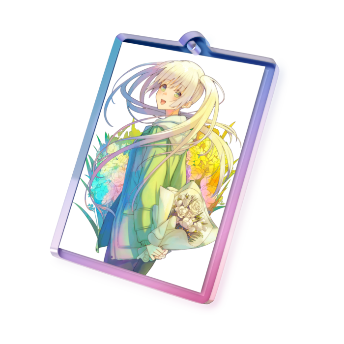 オーロラアクリルキーホルダー - 50 × 50mm