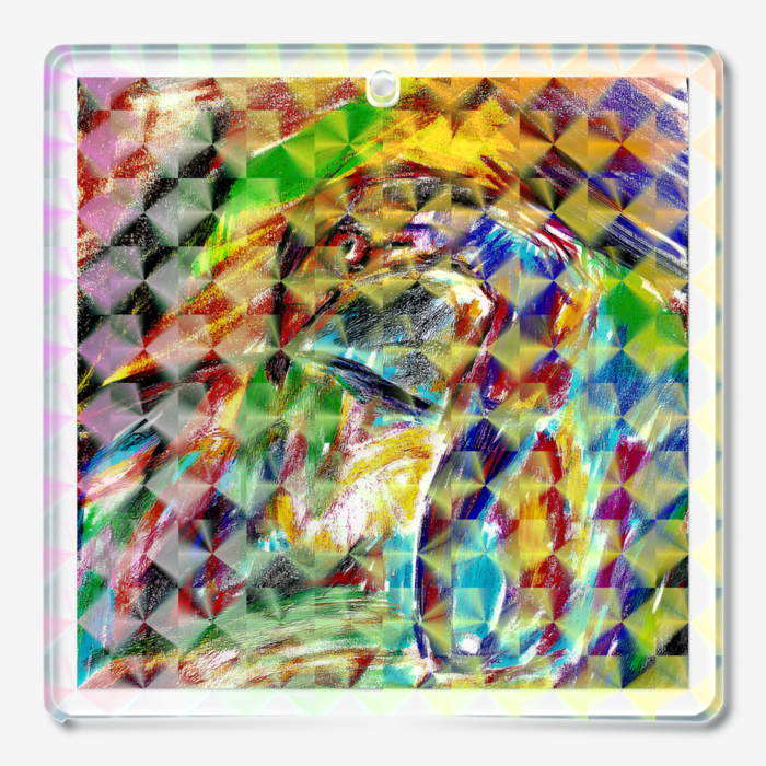 ホログラムアクリルキーホルダー - 50 × 50mm
