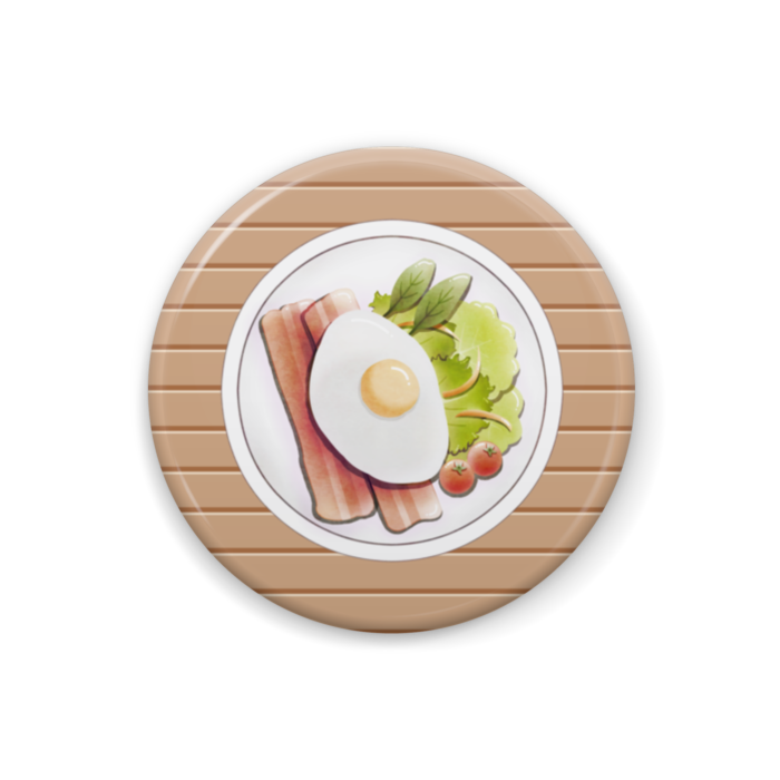 缶バッジ 円形 ベージュ 直径32mm