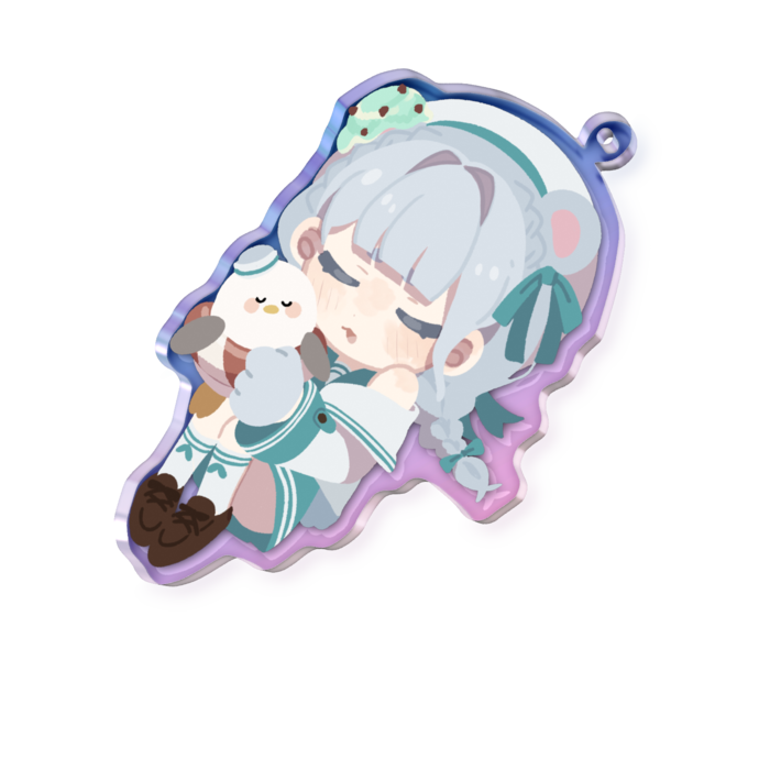 オーロラアクリルキーホルダー - 70 × 70mm