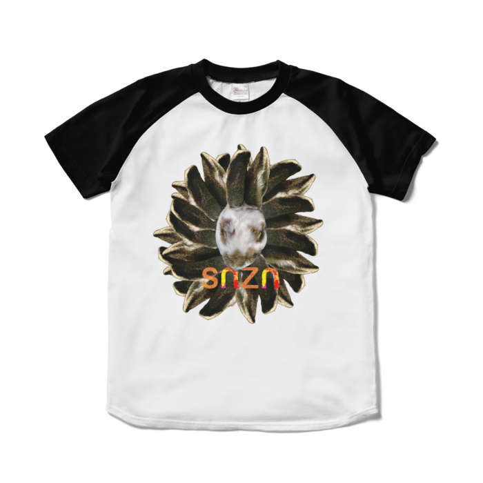 ラグランTシャツ - S - ホワイト×ブラック