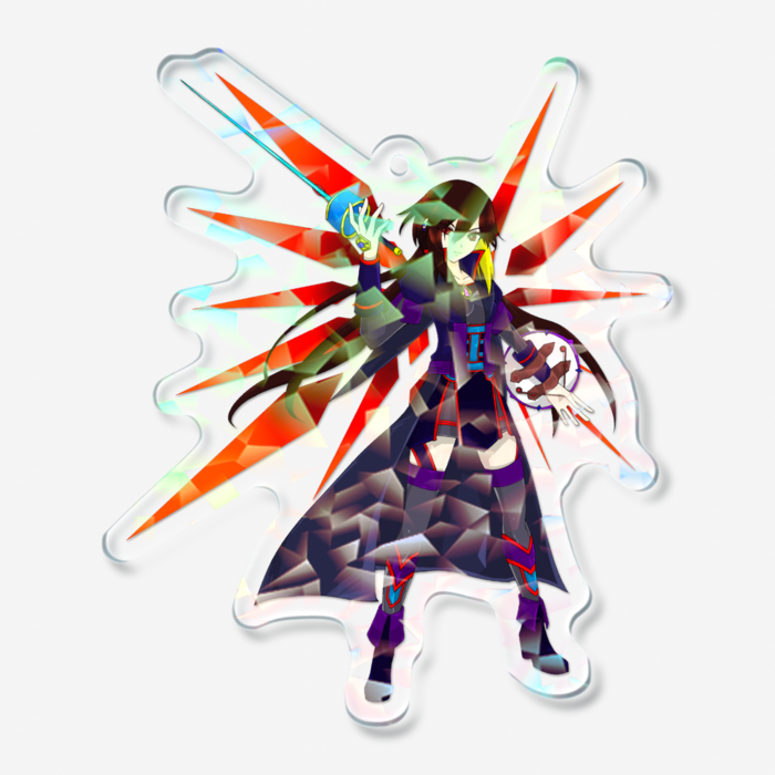 ホログラムアクリルキーホルダー - 70 × 70mm