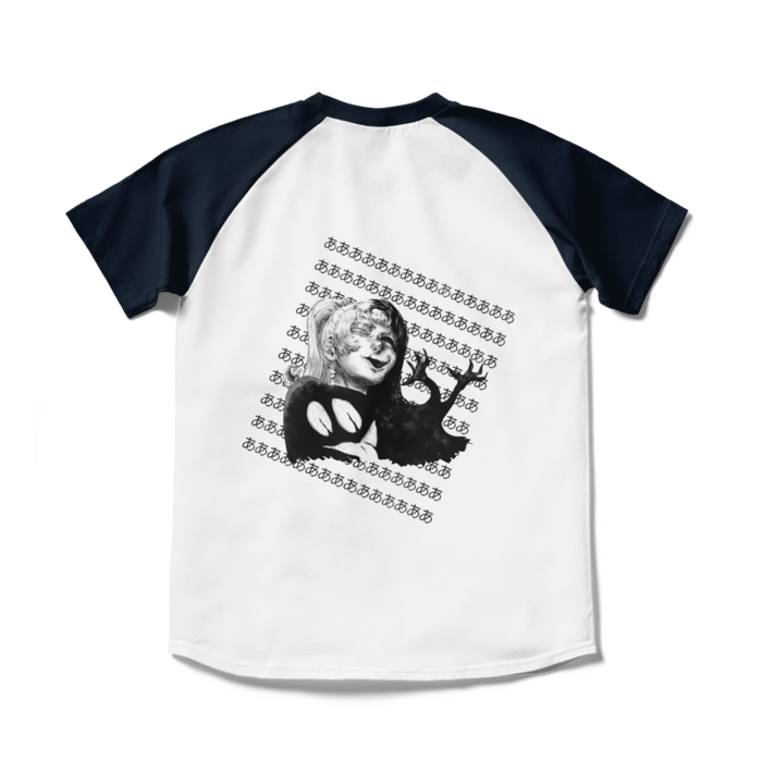 ラグランTシャツ - S - ホワイト×ネイビー