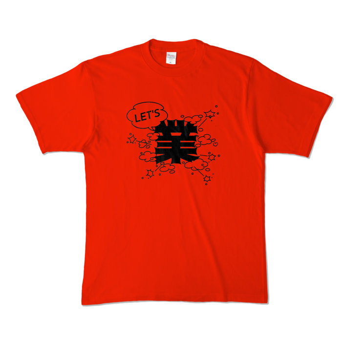 カラーTシャツ - XL - レッド (濃色)