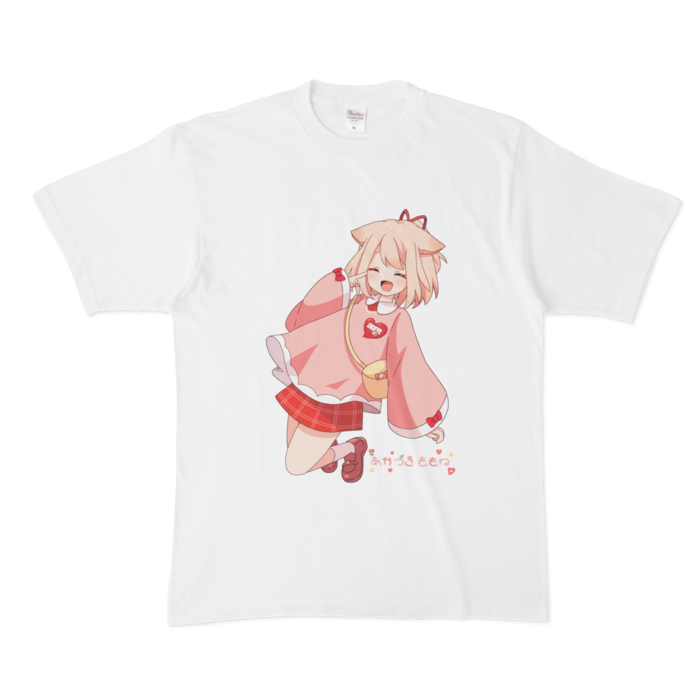 帽子なしにっこりTシャツ - XL - 白
