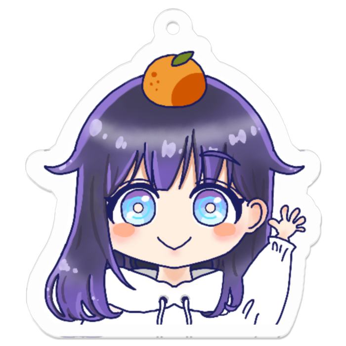こんみかん_アクリルキーホルダー - 50 x 50 (mm)