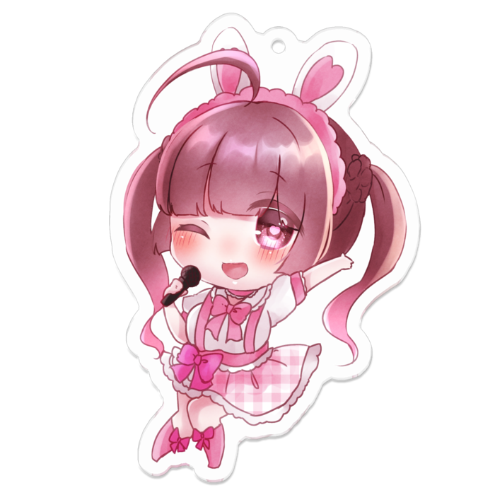 アクリルキーホルダー(ウインク) - 70 x 70 (mm)