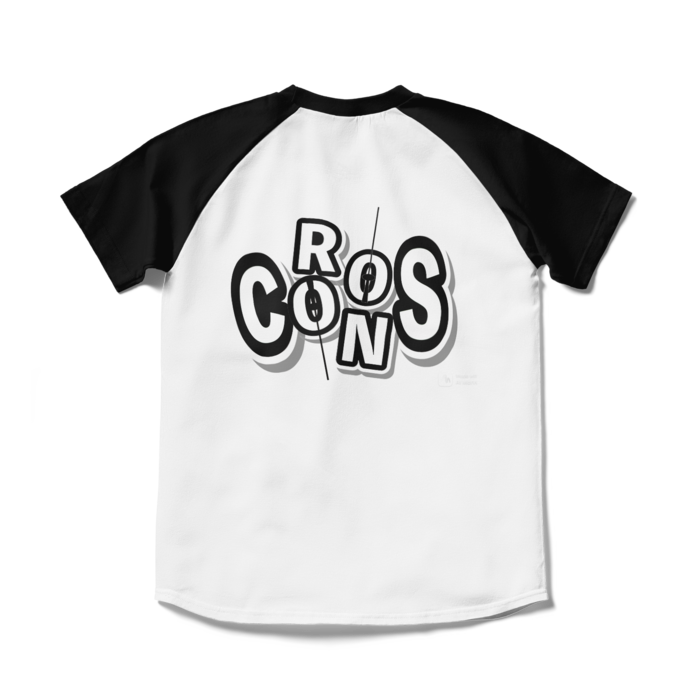 ラグランTシャツ - S - ホワイト×ブラック