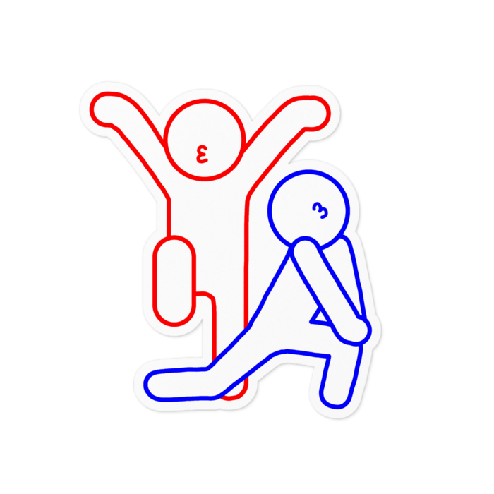 ステッカー - 100 x 100 (mm)