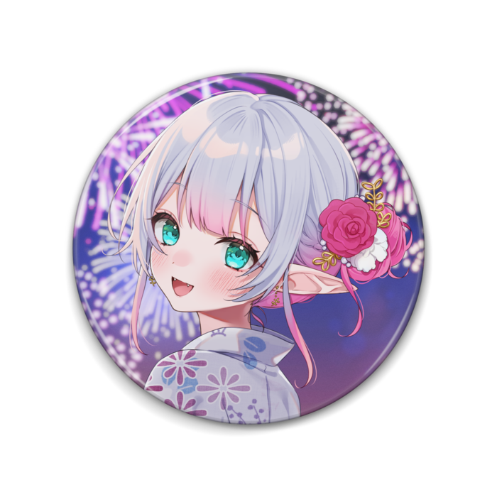 浴衣YOU様缶バッジ - 76mm