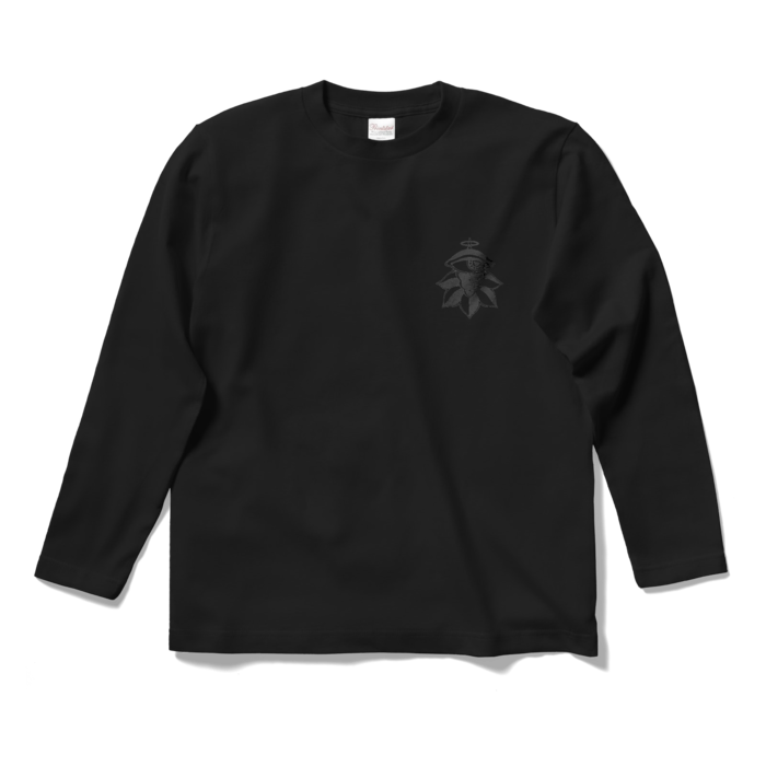 ロングスリーブTシャツ(文字色イエロー)  - S - ブラック