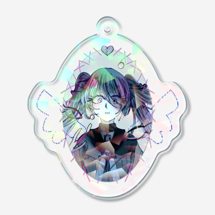 ホログラムアクリルキーホルダー - 50 × 50mm