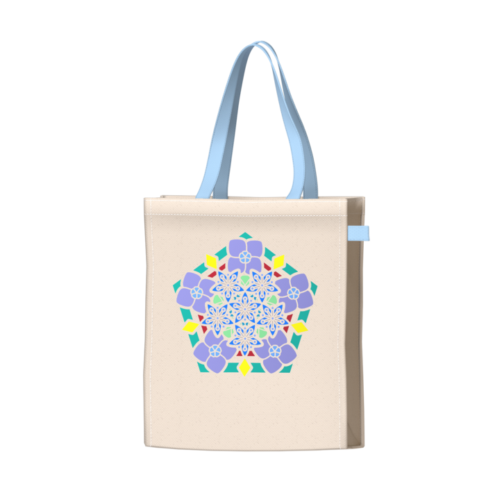 ツートンカラーバッグ - ブルー - W34 × H41 × D14cm
