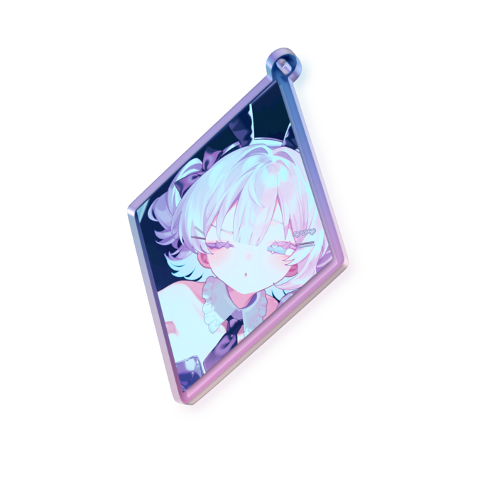 オーロラアクリルキーホルダー - 70 × 70mm