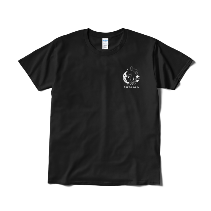 Tシャツ白ロゴ - L - ブラック