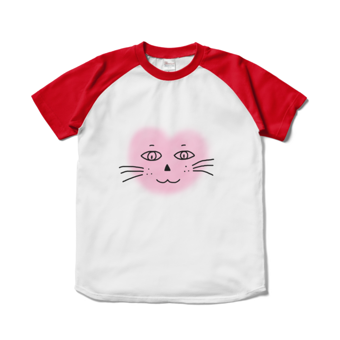 ラグランTシャツ - S - ホワイト×レッド