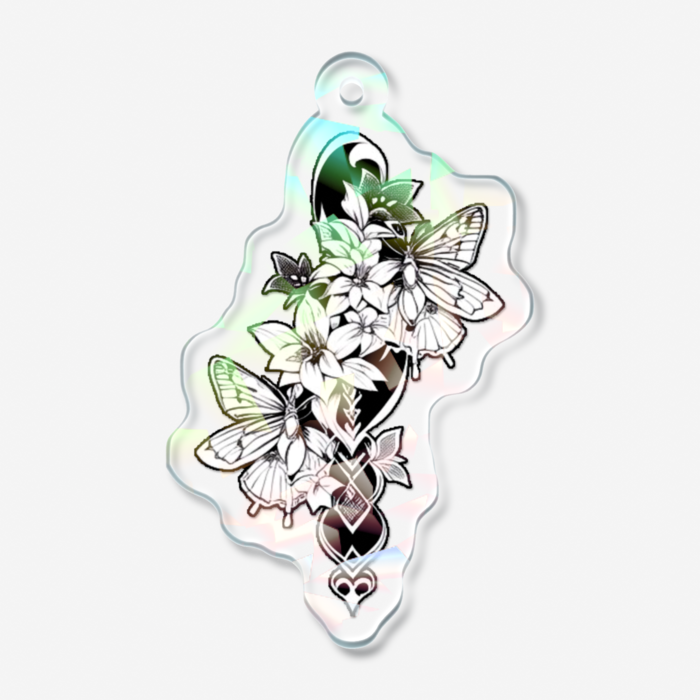 ホログラムアクリルキーホルダー - 50 × 50mm