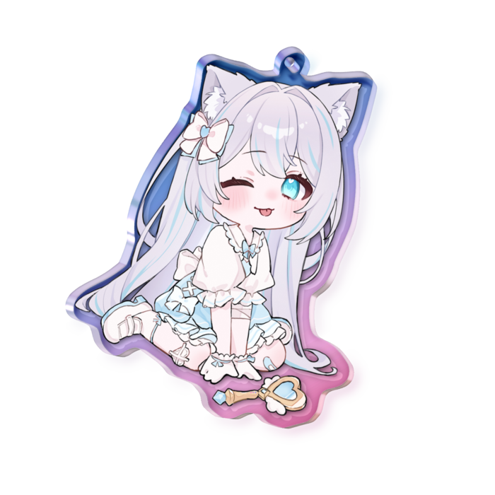 オーロラアクリルキーホルダー - 70 × 70mm