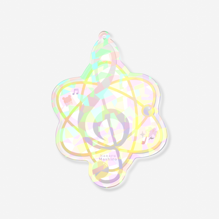 ホログラムアクリルキーホルダー - 100 × 100mm