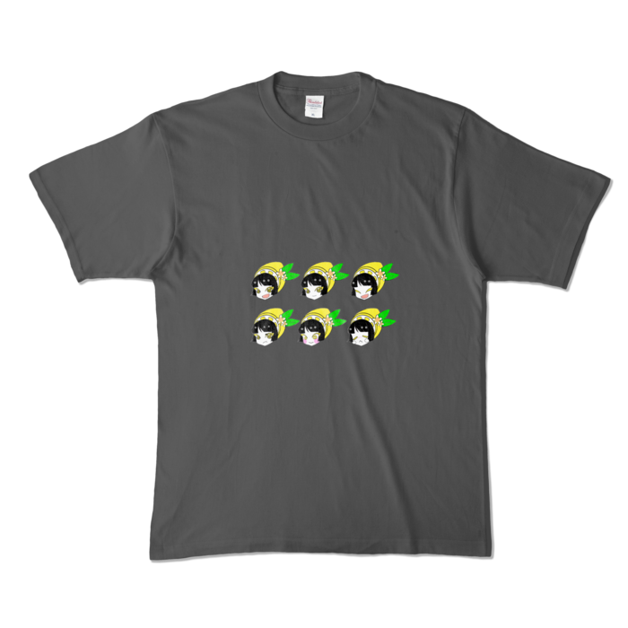 カラーTシャツ(濃色) - XL - 両面 - チャコール