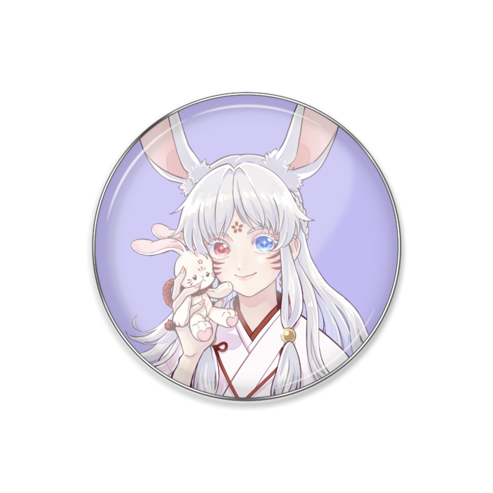 ピンバッジ - 丸形25mm(紫)