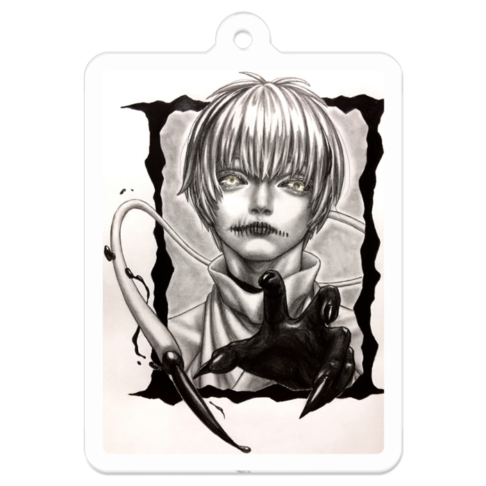 白い人外くんアクリルキーホルダー 白い蛇 Booth 白い人外くんアクリルキーホルダー 白い蛇 Booth