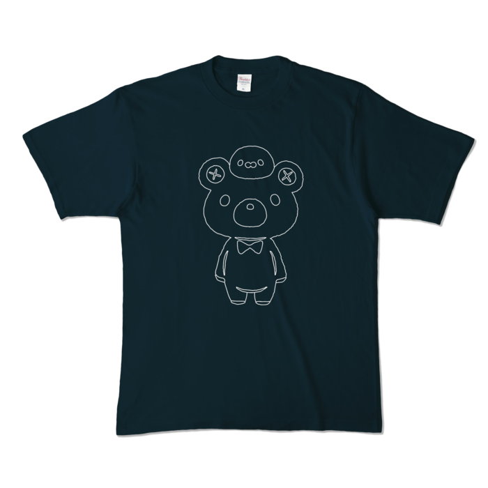まんじゅうカラーTシャツ - XL - ネイビー (濃色)