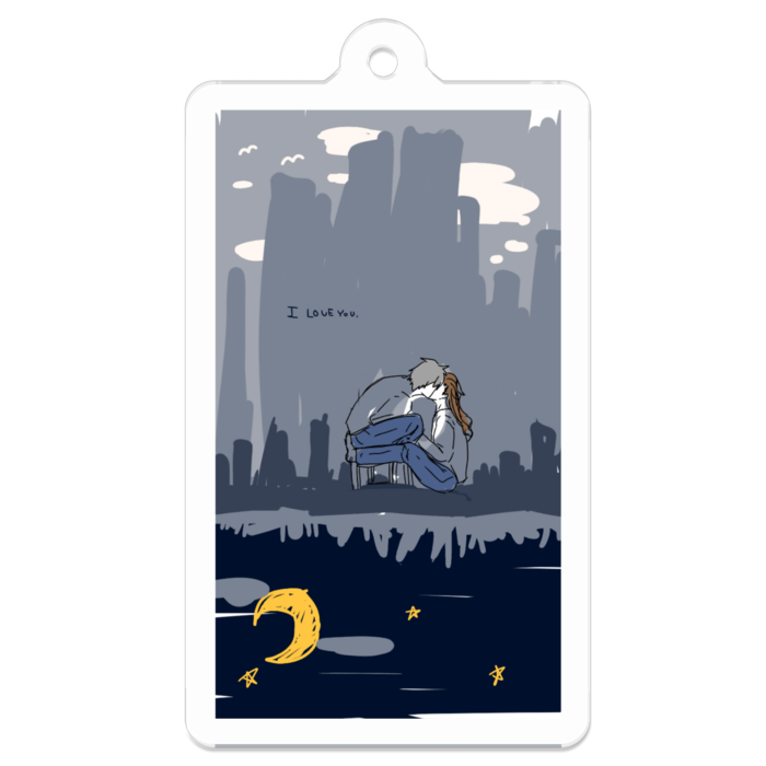 街と夜空 - 50 x 50 (mm)