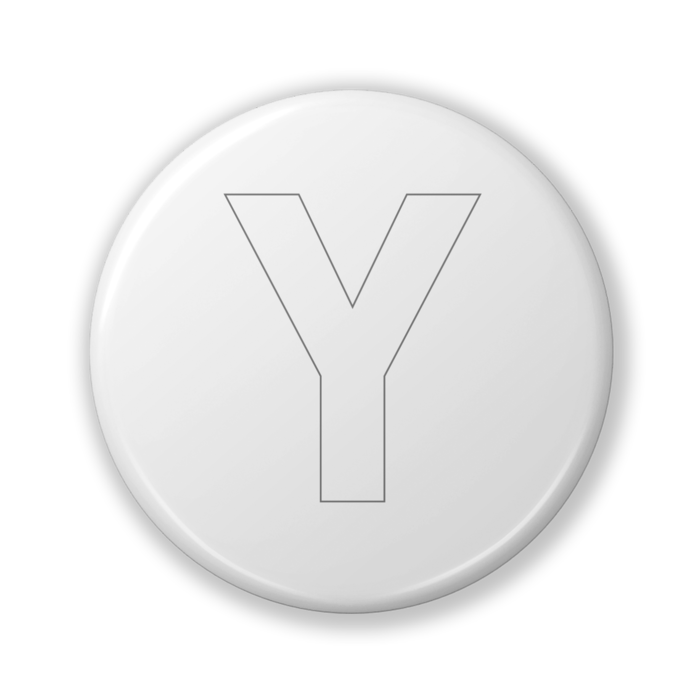 【Y(ワイ)】〈ホワイト〉缶バッジ- 32mm