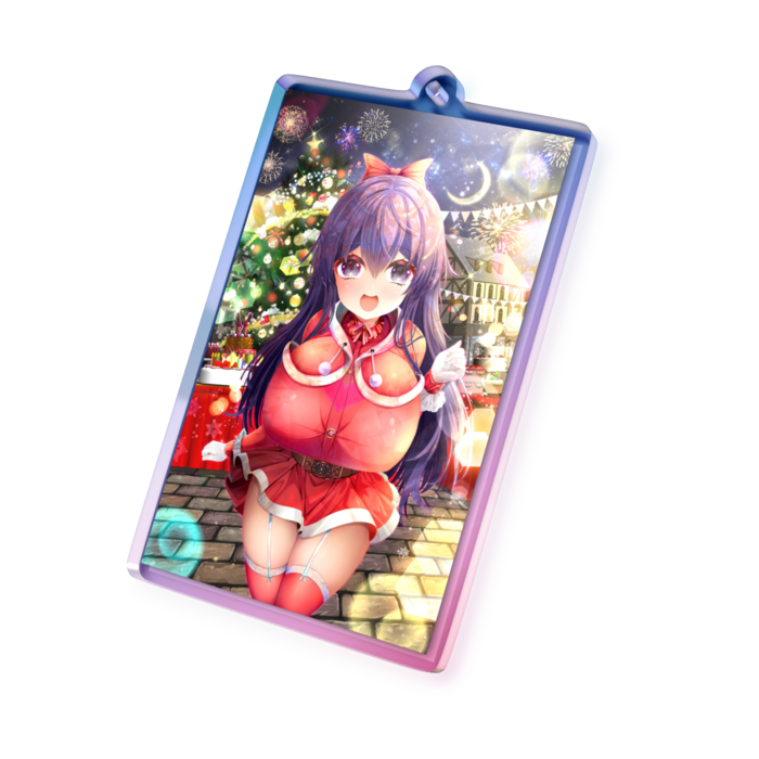 オーロラアクリルキーホルダー - 70 × 70mm