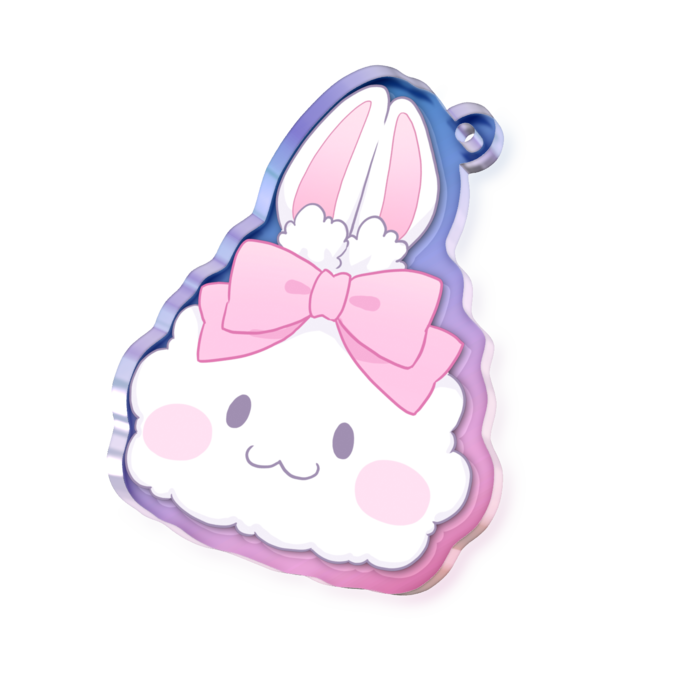 オーロラアクリルキーホルダー - 50 × 50mm