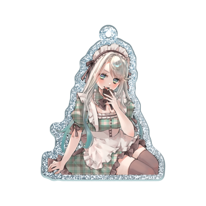 ラメアクリルキーホルダー - 50 × 50mm