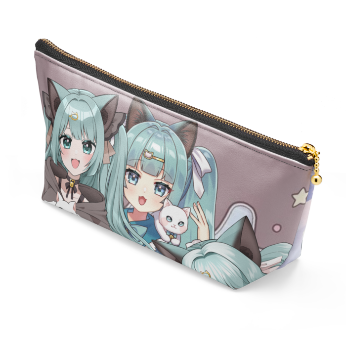 ポーチ - 長さ21.5cm / 高さ10cm - ブラック