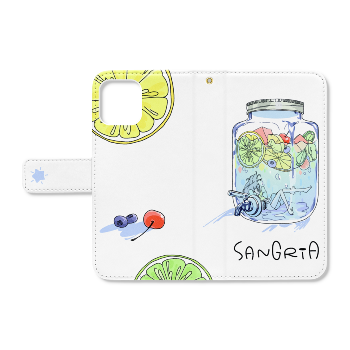 手帳型iPhoneケース - iPhone11Pro - ストラップ穴 あり