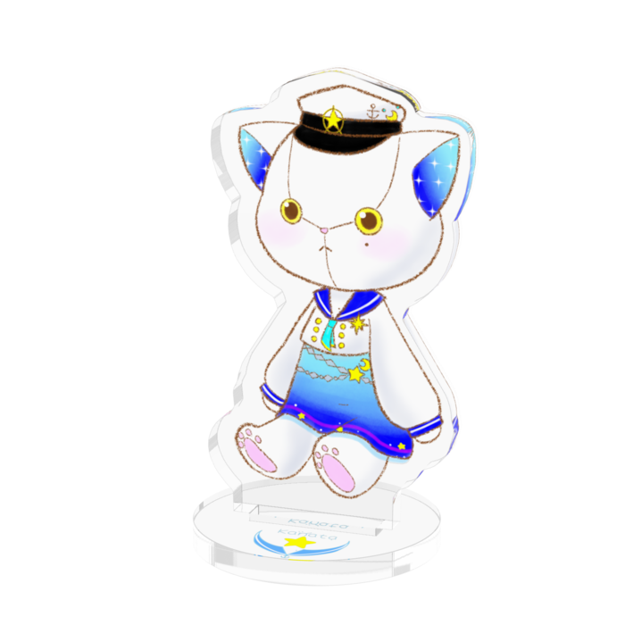 星空猫アクリルフィギュア - 50x50mm