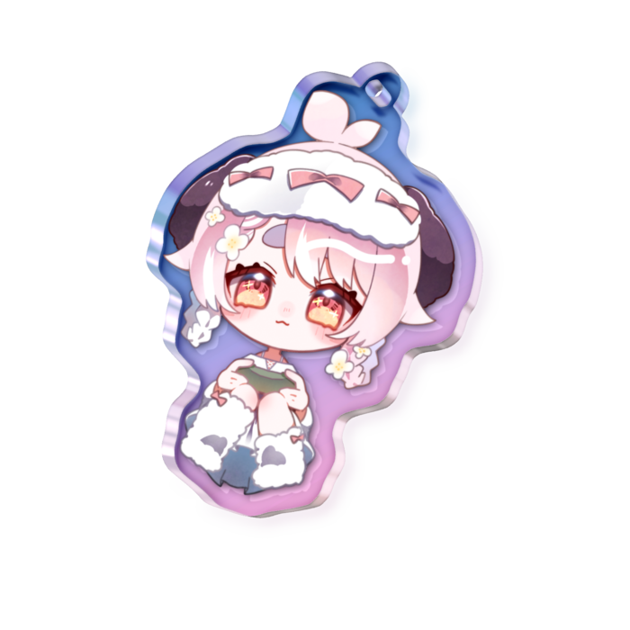 オーロラアクリルキーホルダー - 50 × 50mm