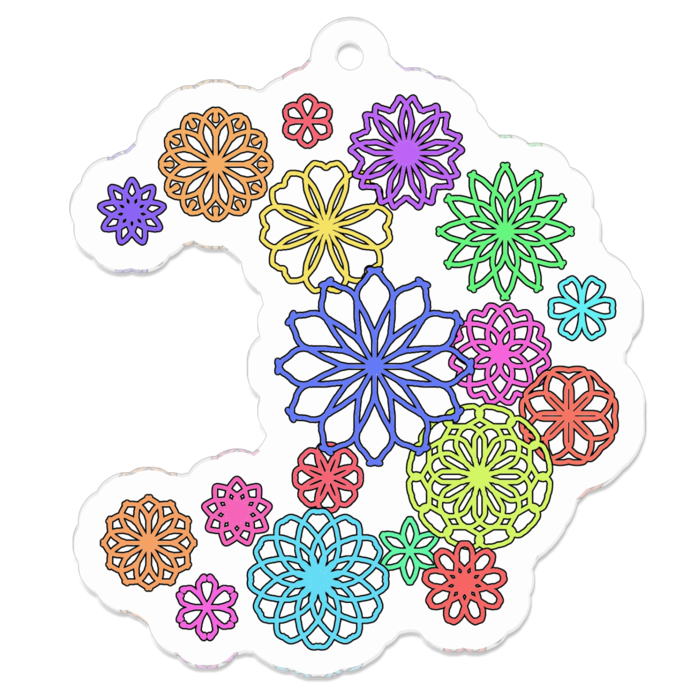 アクリルキーホルダー（コーティング） - 50 x 50 (mm)